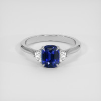 1.34 Ct. Blue Sapphire Ring, 18K White Gold 1