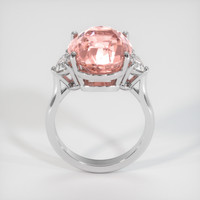 12.01 Ct. Padparadscha Sapphire Ring, 18K White Gold 3