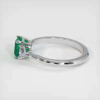 0.99 Ct. Emerald Ring, 18K White Gold 4