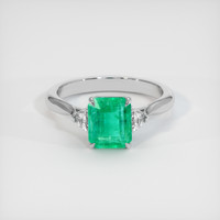2.12 Ct. Emerald Ring, 18K White Gold 1