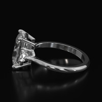 3.29 Ct. White Sapphire Ring, 18K White Gold 4