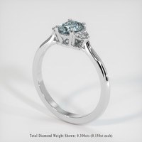 1.02 Ct. Sapphire Ring, 18K White Gold 2