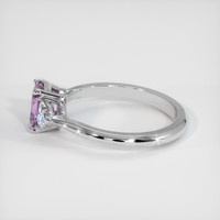 0.79 Ct. Purple Sapphire Ring, 18K White Gold 4