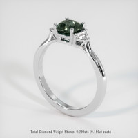1.27 Ct. Sapphire Ring, 18K White Gold 2