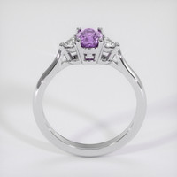 0.68 Ct. Violet Sapphire Ring, 18K White Gold 3