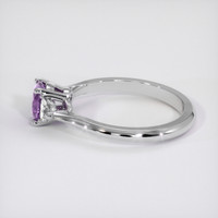 0.68 Ct. Violet Sapphire Ring, 18K White Gold 4