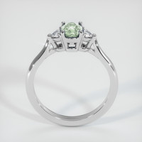 0.80 Ct. Green Sapphire Ring, 18K White Gold 3