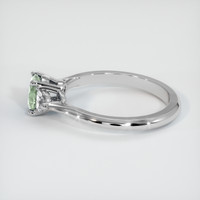 0.80 Ct. Green Sapphire Ring, 18K White Gold 4
