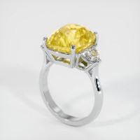 11.50 Ct. Yellow Sapphire Ring, 18K White Gold 2