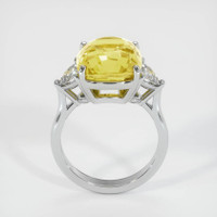 11.50 Ct. Yellow Sapphire Ring, 18K White Gold 3