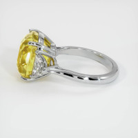 11.50 Ct. Yellow Sapphire Ring, 18K White Gold 4