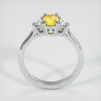 0.65 Ct. Yellow Sapphire Ring, 18K White Gold 3