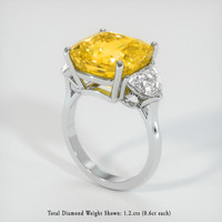 10.02 Ct. Sapphire Ring, 18K White Gold 2