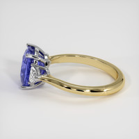 3.00 Ct. Color Change Sapphire Ring, 14K White & Yellow 4