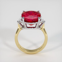 10.46 Ct. Ruby Ring, 14K White & Yellow 3