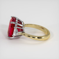 10.46 Ct. Ruby Ring, 14K White & Yellow 4