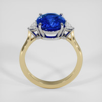 6.08 Ct. Blue Sapphire Ring, 14K White & Yellow 3