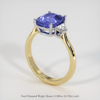 3.00 Ct. Color Change Sapphire Ring, 18K White & Yellow 2