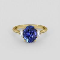 2.50 Ct. Blue Sapphire Ring, 10K Yellow Gold 1