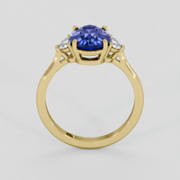 2.50 Ct. Blue Sapphire Ring, 10K Yellow Gold 3