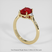 3.27 Ct. Ruby Ring, 10K Yellow Gold 2