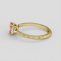1.08 Ct. Padparadscha Sapphire Ring, 10K Yellow Gold 4