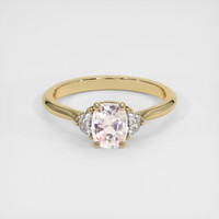 1.35 Ct. Peach Sapphire Ring, 10K Yellow Gold 1