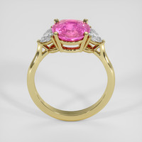 3.09 Ct. Pink Sapphire Ring, 14K Yellow Gold 3