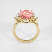 9.05 Ct. Padparadscha Sapphire Ring, 14K Yellow Gold 3