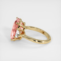 9.05 Ct. Padparadscha Sapphire Ring, 14K Yellow Gold 4