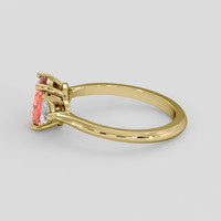 1.52 Ct. Padparadscha Sapphire Ring, 14K Yellow Gold 4