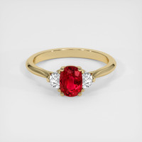 1.16 Ct. Ruby Ring, 14K Yellow Gold 1