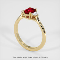 1.16 Ct. Ruby Ring, 14K Yellow Gold 2