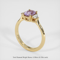1.11 Ct. Sapphire Ring, 14K Yellow Gold 2