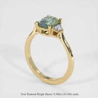 1.84 Ct. Bi Color Sapphire Ring, 14K Yellow Gold 2