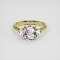 2.06 Ct. Pink Sapphire Ring, 14K Yellow Gold 1