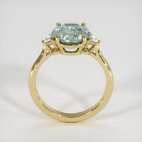4.70 Ct. Bluish Green Sapphire Ring, 14K Yellow Gold 3
