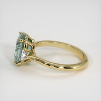 4.70 Ct. Bluish Green Sapphire Ring, 14K Yellow Gold 4