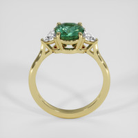 2.16 Ct. Bluish Green Sapphire Ring, 14K Yellow Gold 3