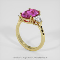 4.15 Ct. Pink Sapphire Ring, 14K Yellow Gold 2