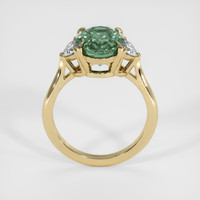 5.10 Ct. Bluish Green Sapphire Ring, 14K Yellow Gold 3