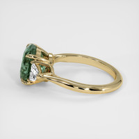 5.10 Ct. Bluish Green Sapphire Ring, 14K Yellow Gold 4