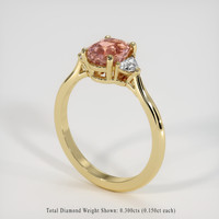 2.00 Ct. Sapphire Ring, 14K Yellow Gold 2