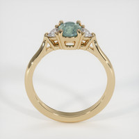1.07 Ct. Bluish Green Sapphire Ring, 14K Yellow Gold 3