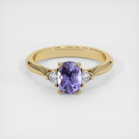 1.25 Ct. Violet Sapphire Ring, 14K Yellow Gold 1