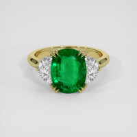 2.46 Ct. Emerald Ring, 18K Yellow Gold 1