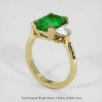 2.46 Ct. Emerald Ring, 18K Yellow Gold 2