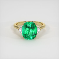 4.83 Ct. Emerald Ring, 18K Yellow Gold 1