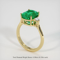 4.83 Ct. Emerald Ring, 18K Yellow Gold 2