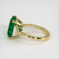 8.62 Ct. Emerald Ring, 18K Yellow Gold 4